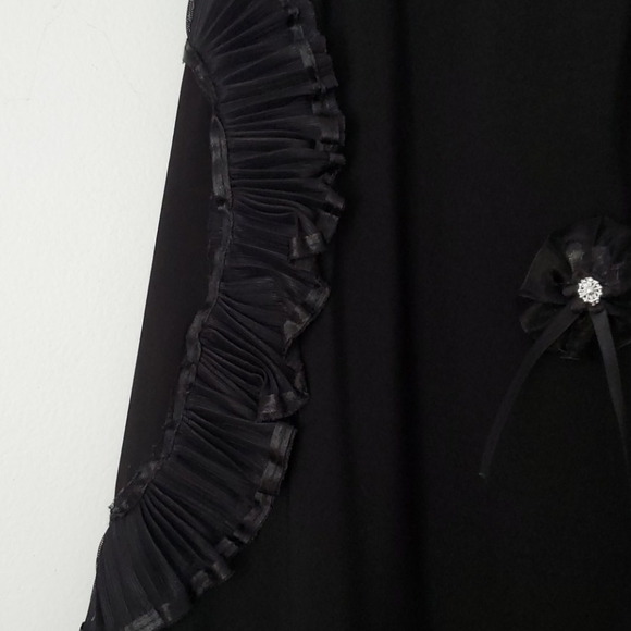NWOT Black Ruffle Design Midi Skirt - size S - Picture 3 of 10